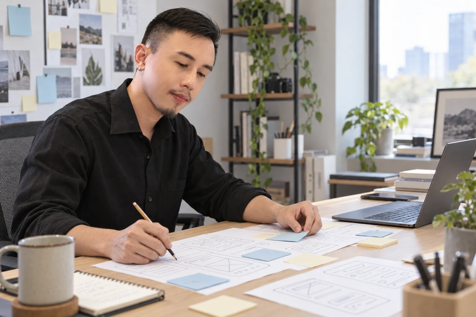 Chris 規劃數位專案的情境示意