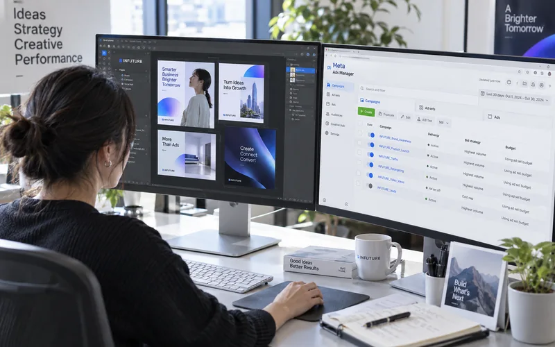 Meta 圖文代操工作情境示意